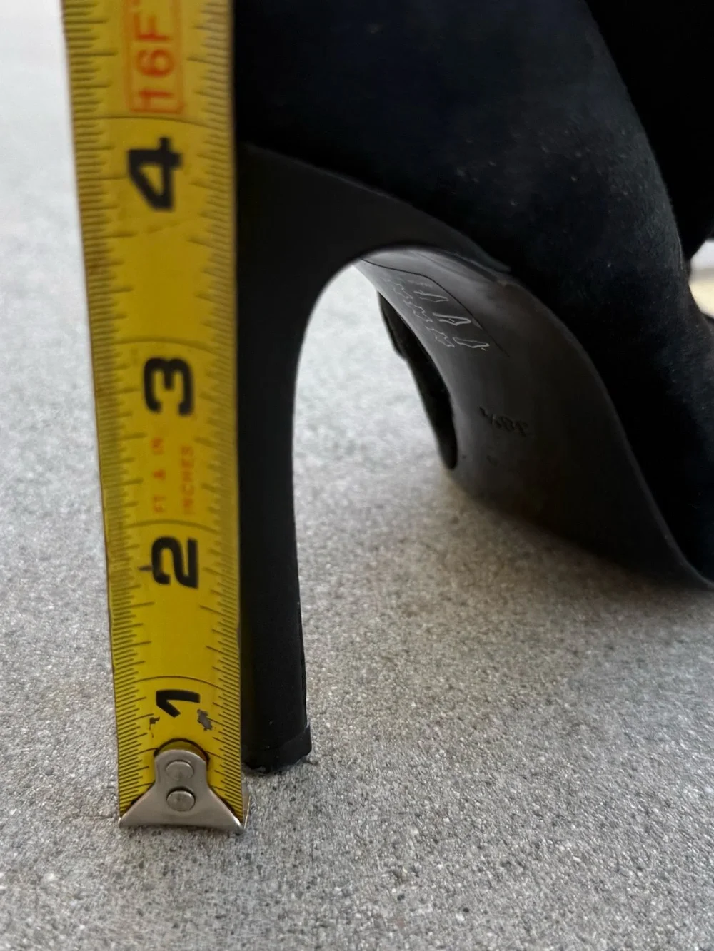 Barneys New York black suede and leather cap-toe stiletto ankle boots size 38.5